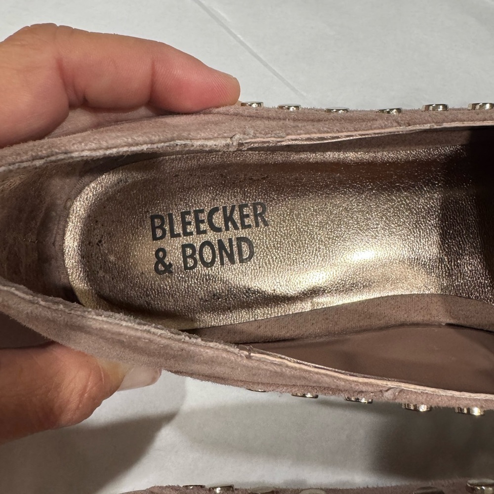 Bleecker & Bond Women's Studded Loafers - Taupe - Picture 5 of 6